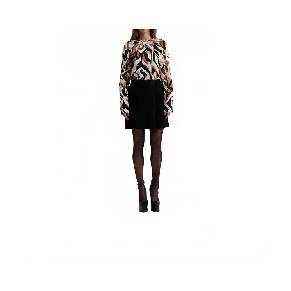 NEW MALINA women's farrah boucle mini skirt in black